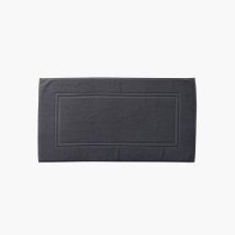 Tapis de bain coton Lola II ardoise - Couleur gris - 60 x 110 cm