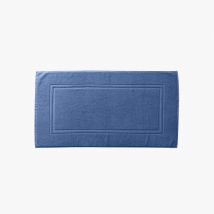 Tapis de bain coton Lola II encre - Couleur bleu - 60 x 110 cm