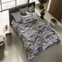 Housse de couette coton bio réversible Ysée - Couleur marron - 200 x 200 cm