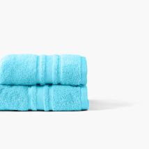 Drap de bain coton Lola II turquoise - Couleur bleu - 90 x 150 cm
