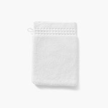 Gant de toilette bouclette de coton biologique Source blanc - Couleur blanc - 15 x 21 cm
