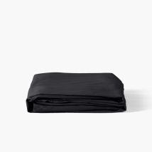 Drap housse satin de coton uni Prestige noir - Couleur noir - 90 x 190 x 30 cm