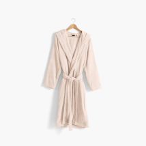 Peignoir homme à capuche uni coton biologique Osmose naturel - Couleur beige - xS cm