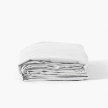 Drap housse coton lavé Songe blanc - Couleur blanc - 140 x 190 x 30 cm
