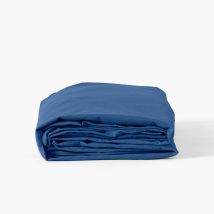 Drap housse coton lavé Songe bleu de chine - Couleur bleu - 180 x 200 x 30 cm