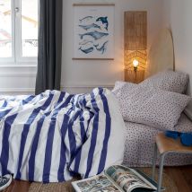 Housse de couette enfant réversible coton biologique Ptitchic - Couleur bleu - 240 x 220 cm