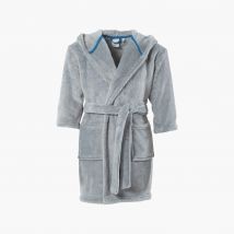 Robe de chambre enfant polaire à capuche Beachful acier - Couleur bleu - Taille 8 ans