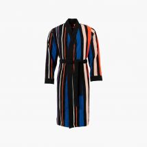 Peignoir homme coton col kimono Blocolor - Couleur noir - Taille M