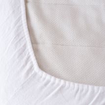 Protège matelas imperméable Aube - Couleur blanc - 200 x 200 x 30 cm