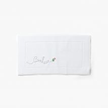 Tapis de bain bouclette de coton Eloges blanc - Couleur blanc - 50 x 90 cm