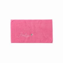 Tapis de bain bouclette de coton Eloges rose - Couleur rose - 50 x 90 cm