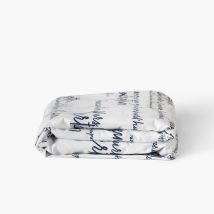 Drap housse percale de coton Simones - Couleur bleu - 160 x 200 x 30 cm