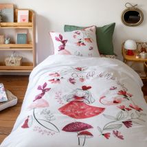 Housse de couette pur coton bio Mes Rêves - Couleur rose - 140 x 200 cm