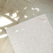 Tapis de bain coton Lotus rosée - Couleur rose - 50 x 90 cm