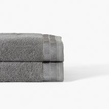 Drap de bain coton Titane gris étain - Couleur gris - 70 x 120 cm