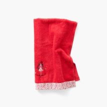 Serviette de toilette coton bio Mes rêves rouge tendre - Couleur rouge - 50 x 90 cm