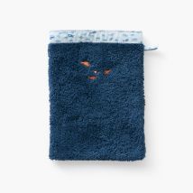 Gant de toilette coton Océanos - Couleur bleu - 15 x 21 cm
