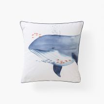 Taie d'oreiller carrée pur coton Océanos enfant - Couleur bleu - 64 x 64 cm
