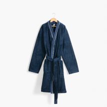 Robe de chambre polaire homme col kimono Equinoxe marine - Couleur bleu - Taille M