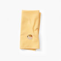 Torchon coton nid d'abeille Patisson jaune - Couleur jaune - 50 x 70 cm