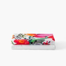 Drap de lit coton imprimé Rosella - 180 x 290 cm