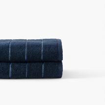 Serviette de toilette coton Hypnotic marine - Couleur bleu - 50 x 90 cm