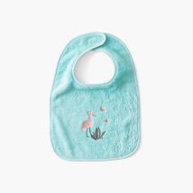 Bavoir coton Aruba celadon - Couleur bleu - 27 x 40 cm