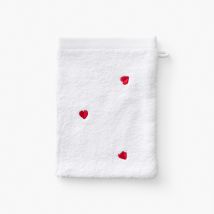 Gant de toilette coton Adore blanc - Couleur blanc - 15 x 21 cm
