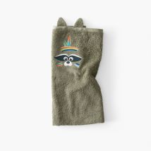 Serviette de toilette coton Playful kaki - Couleur vert - 50 x 90 cm