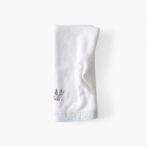 Serviette de toilette coton bio Jardine blanc - Couleur blanc - 50 x 90 cm