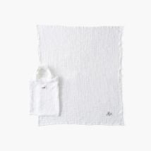 Maxi lange gaze de coton bio Jardine blanc - Couleur blanc - 80 x 100 cm