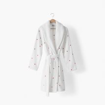 Peignoir femme coton col châle Adore blanc - Couleur blanc - Taille M
