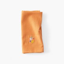 Torchon coton nid d'abeille Joya orange - Couleur orange - 50 x 70 cm