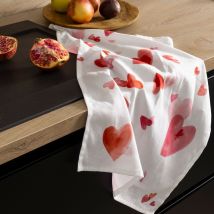 Torchon coton Aime blanc - Couleur blanc - 50 x 70 cm