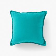 Housse de coussin lin lavé Songe menthe - Couleur vert - 40 x 40 cm