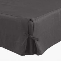 Cache-sommier Songe charbon - Couleur gris - 160 x 200 x 30 cm