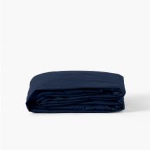 Drap housse percale de coton Neo marine - Couleur bleu - 90 x 190 x 30 cm