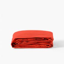 Drap housse Neo Safran - Couleur orange - 90 x 190 x 30 cm