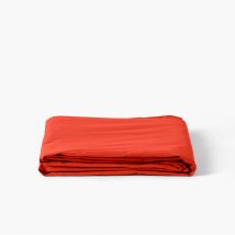 Drap de lit percale de coton Neo safran - Couleur orange - 180 x 290 cm