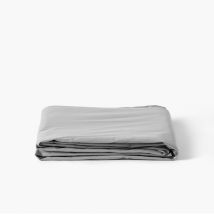 Drap de lit percale de coton Neo gris - Couleur gris - 180 x 290 cm