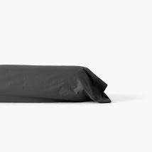 Taie de traversin percale de coton Neo anthracite - Couleur gris - 190 x 45 cm
