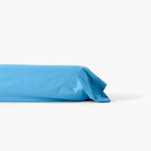 Taie de traversin percale de coton Neo azur - Couleur bleu - 190 x 45 cm
