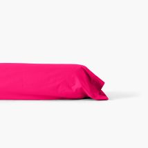 Taie de traversin percale de coton Neo magenta - Couleur rose - 190 x 45 cm