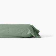 Taie de traversin percale de coton Neo thym - Couleur vert - 190 x 45 cm