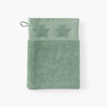 Gant de toilette coton Monjour eucalyptus - Couleur vert - 15 x 21 cm