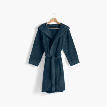 Peignoir ado garcon coton moelleux Hugo bleu - Couleur bleu - Taille 16 ans