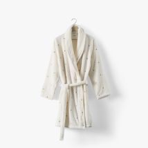 Peignoir femme Zephire Ivoire/coeur - Couleur beige - Taille S