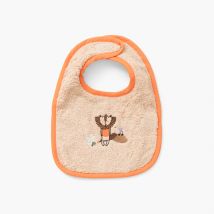 Mini bavoir coton bio Safari - Couleur beige - 22 x 30 cm