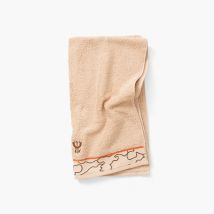 Serviette de toilette coton bio Safari - Couleur beige - 50 x 90 cm