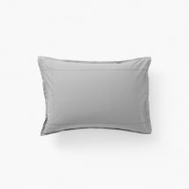 Taie d'oreiller rectangulaire coton Neo gris - Couleur gris - 50 x 70 cm